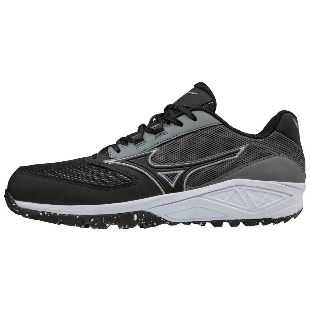 Zapatillas Beisbol Mizuno Dominant All Surface Bajas Turf Hombre Gris/Negras Ofertas SVYZ-61845